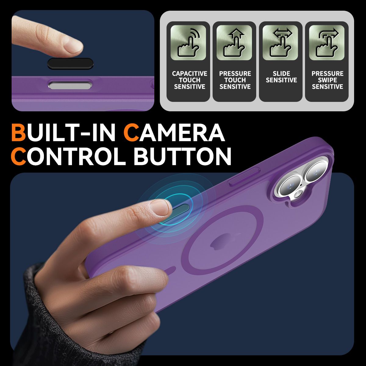 Pulse Skin Feeling MagSafe Case with Camera Action Button — 357