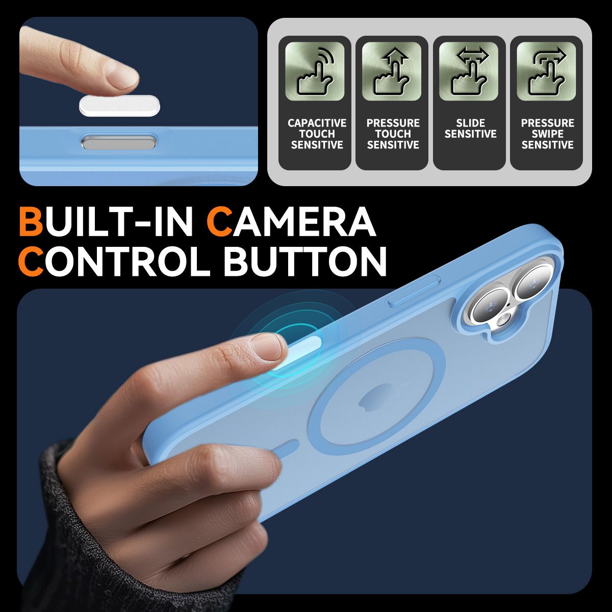 Pulse Skin Feeling MagSafe Case with Camera Action Button — 329