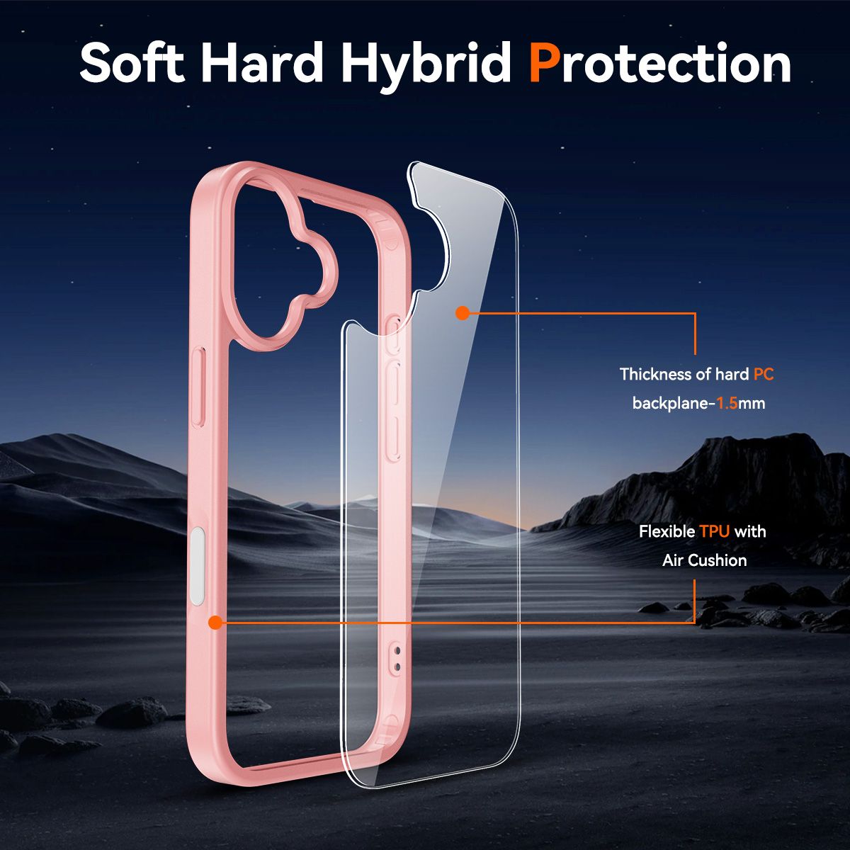Pulse Prism Clear Case with Camera Action Button — 218