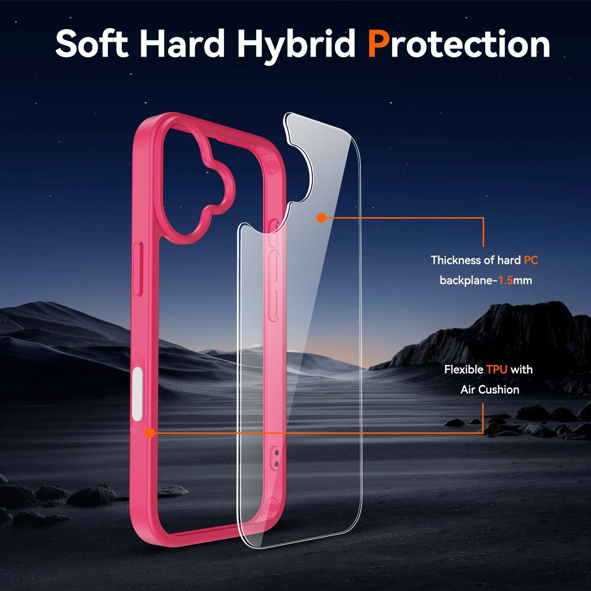 Pulse Prism Clear Case with Camera Action Button — 222