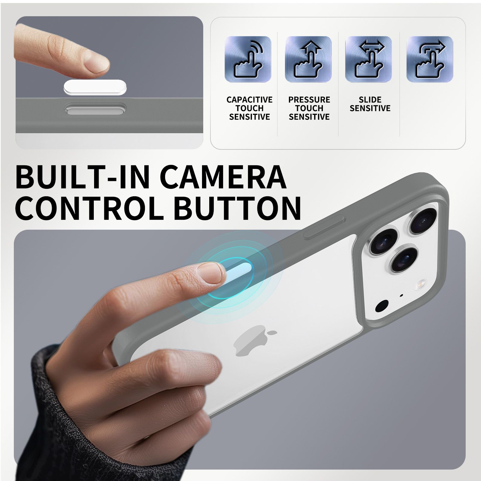 Pulse Prism Clear Case with Camera Action Button — 185
