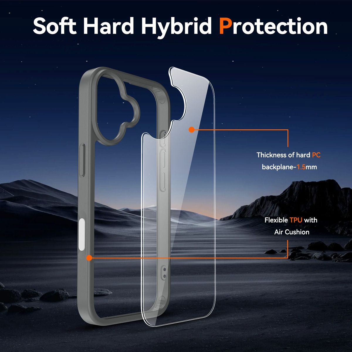 Pulse Prism Clear Case with Camera Action Button — 226