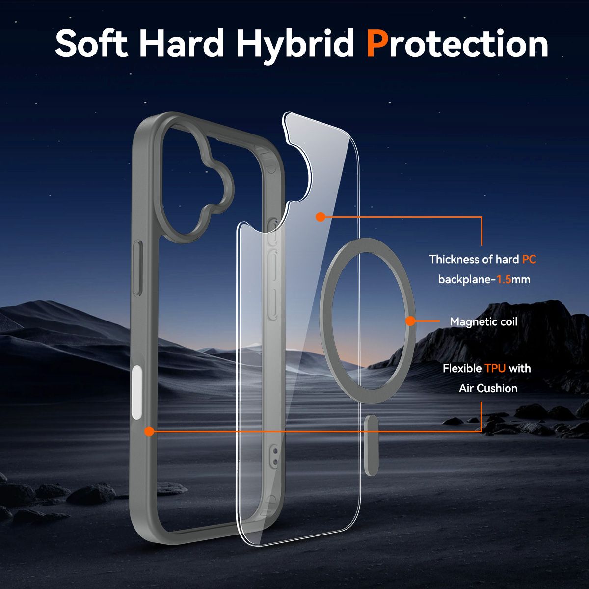 Pulse Prism Magsafe Clear Case with Camera Action Button — 24