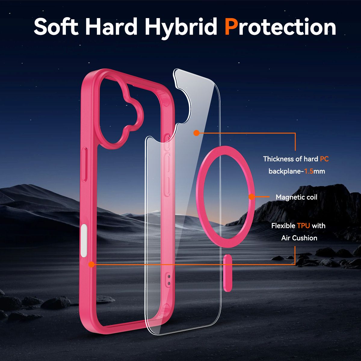Pulse Prism Magsafe Clear Case with Camera Action Button — 26