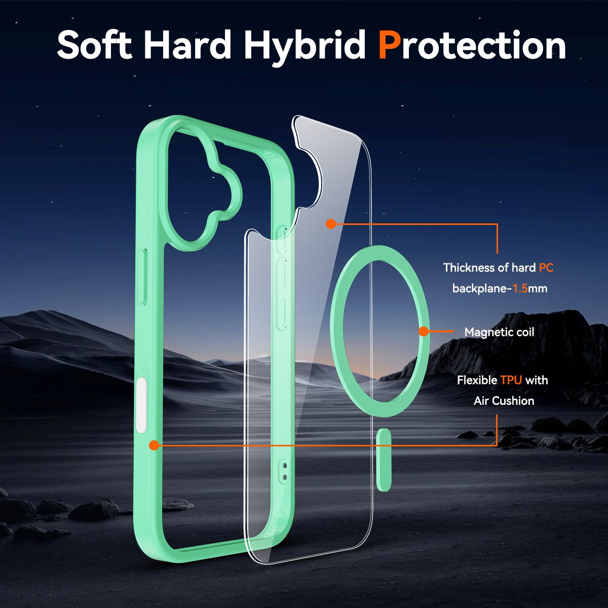 Pulse Prism Magsafe Clear Case with Camera Action Button — 29