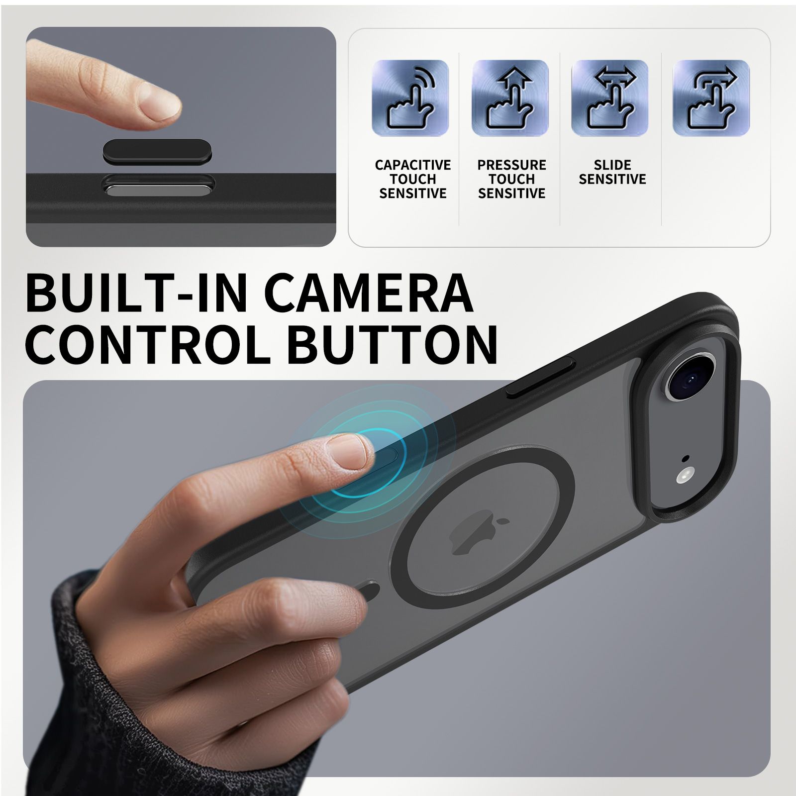 Pulse Prism Magsafe Clear Case with Camera Action Button — 203