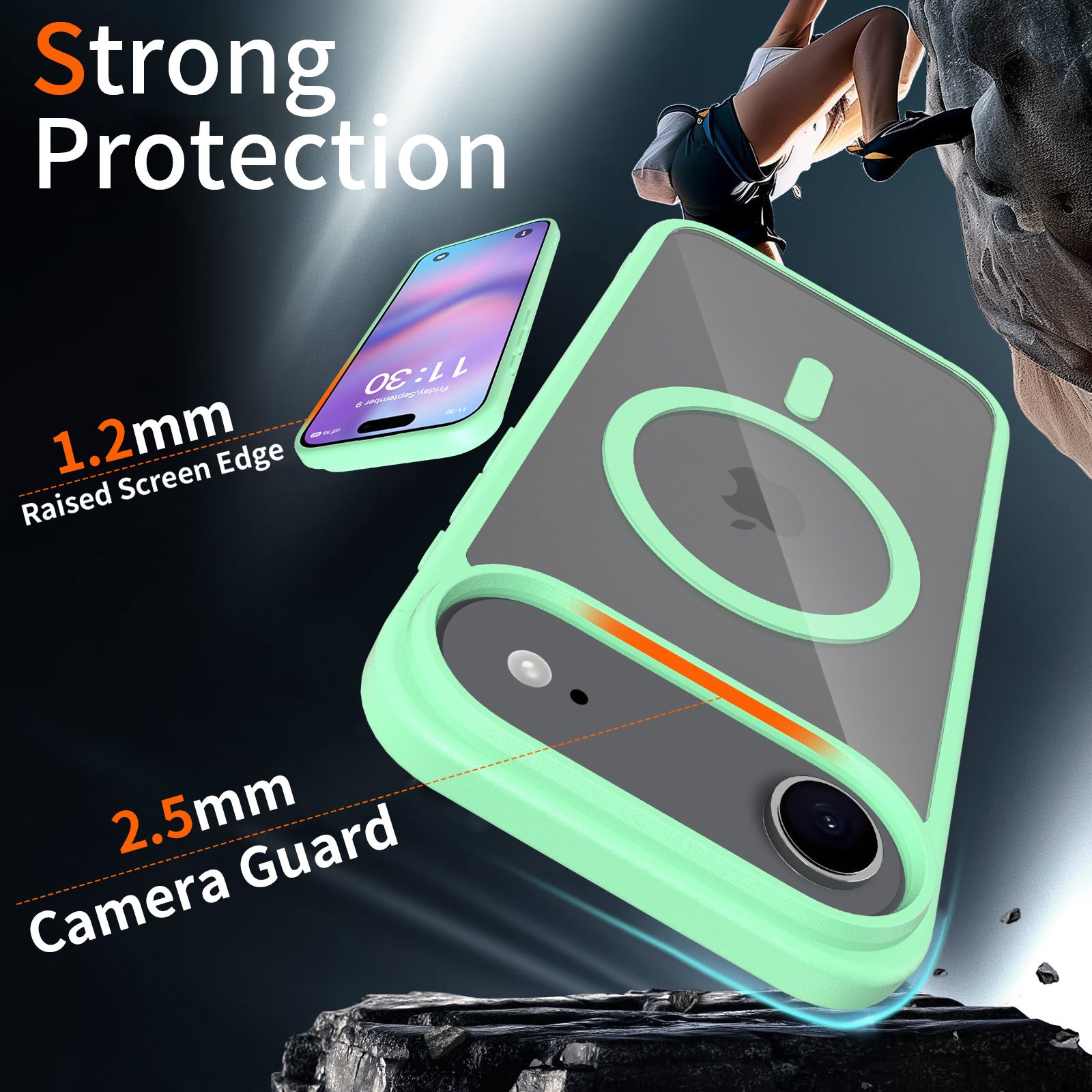 Pulse Prism Magsafe Clear Case with Camera Action Button — 159