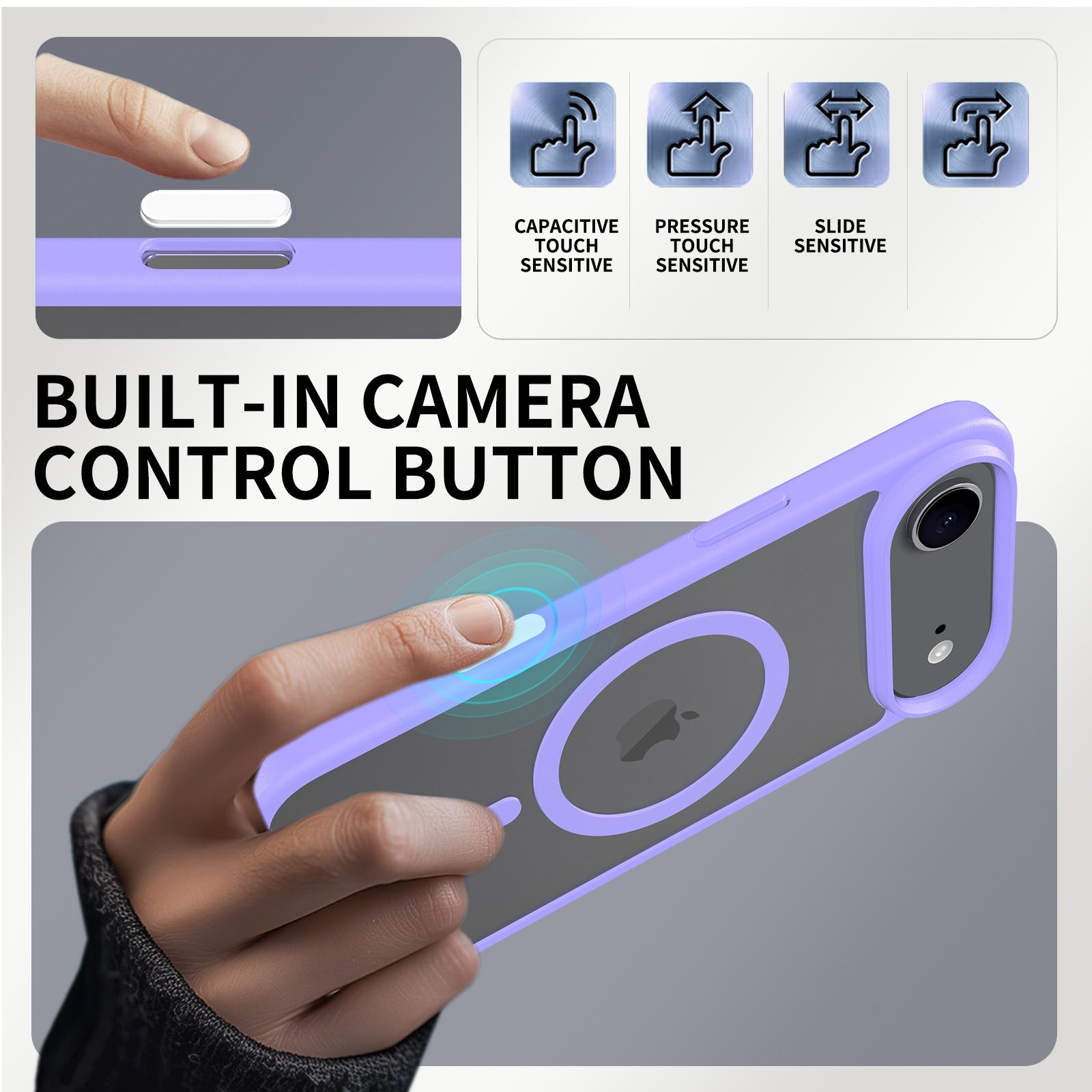Pulse Prism Magsafe Clear Case with Camera Action Button — 163