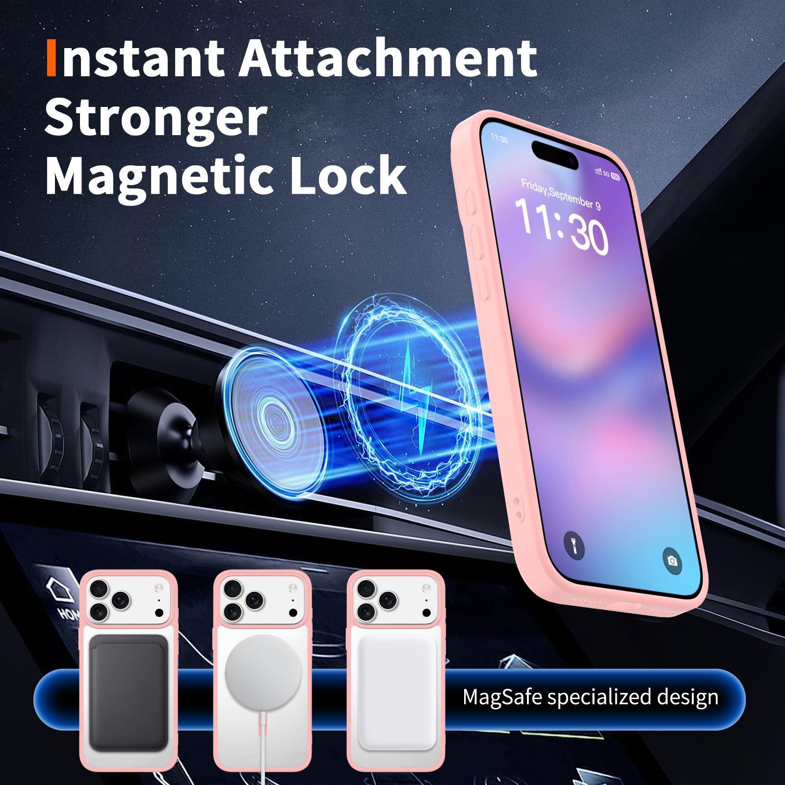 Pulse Prism Magsafe Clear Case with Camera Action Button — 59