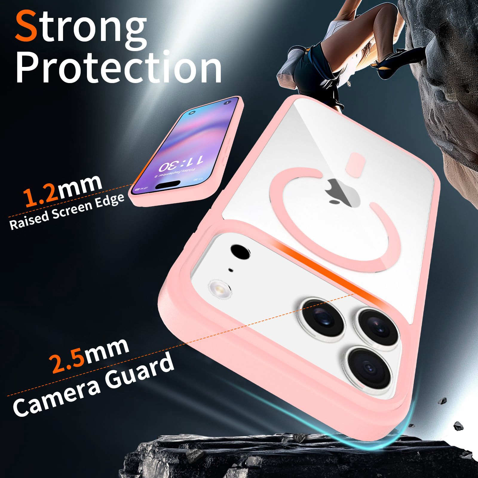 Pulse Prism Magsafe Clear Case with Camera Action Button — 62