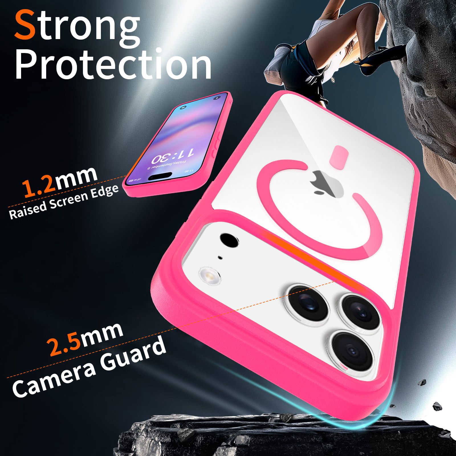 Pulse Prism Magsafe Clear Case with Camera Action Button — 70