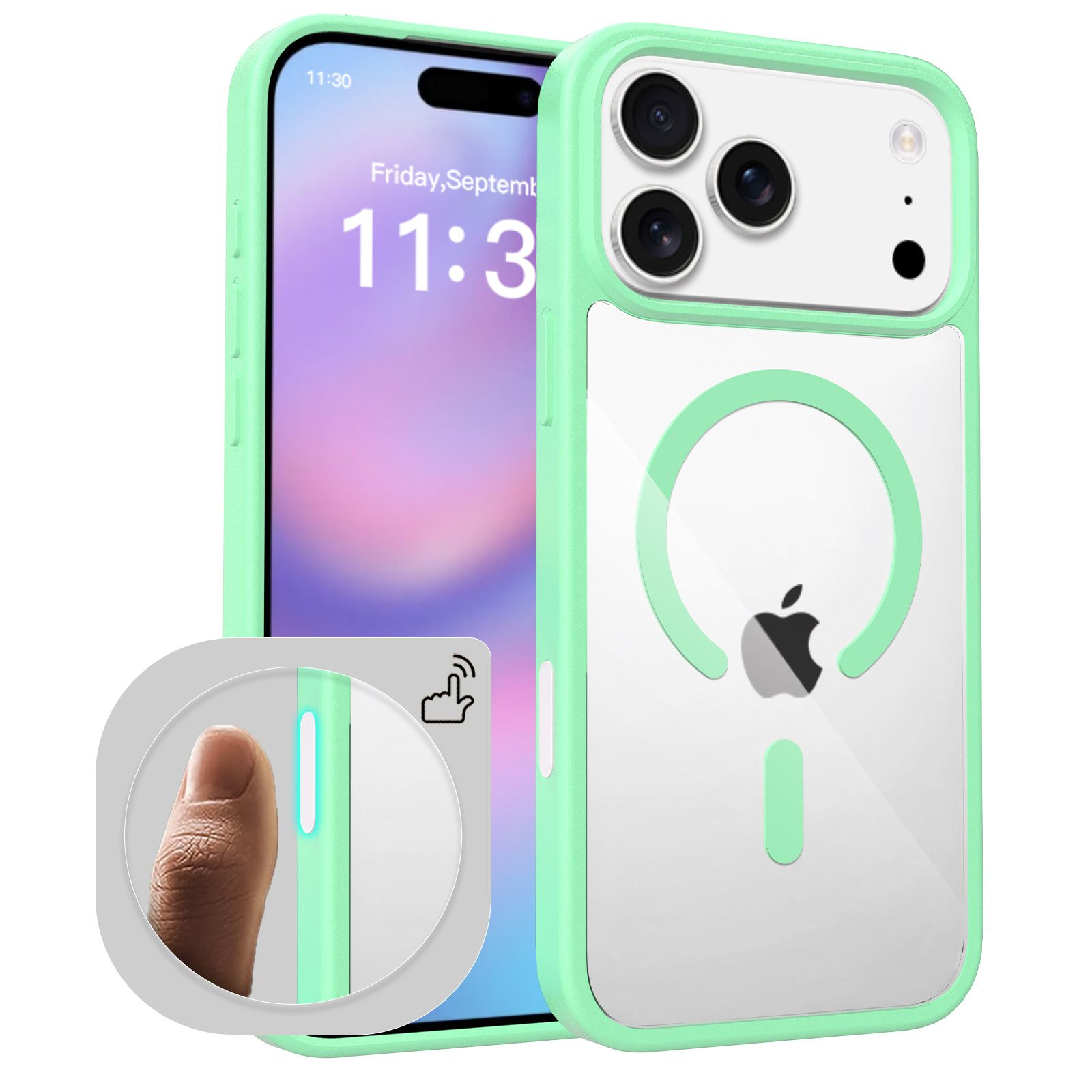 Pulse Prism Magsafe Transparentes Case mit Kamera-Aktionstaste