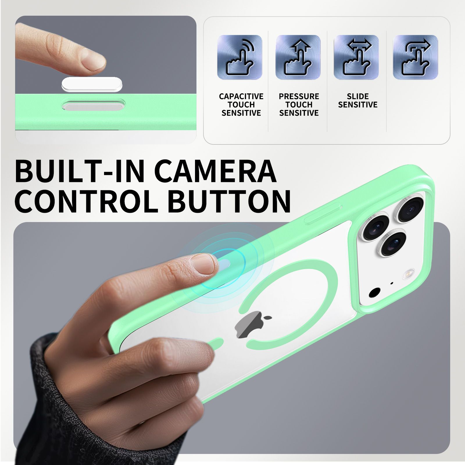 Pulse Prism Magsafe Clear Case with Camera Action Button — 38