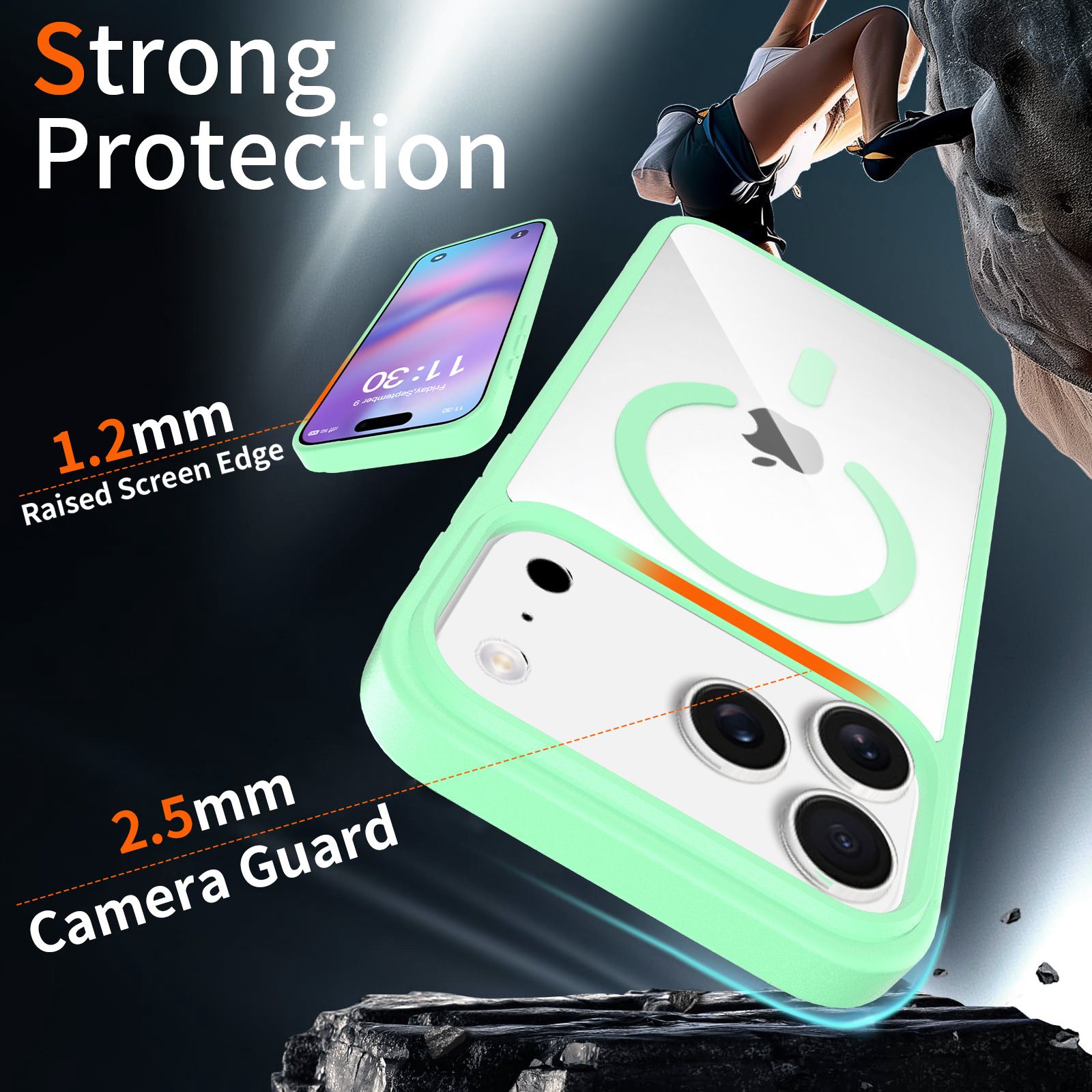 Pulse Prism Magsafe Clear Case with Camera Action Button — 44