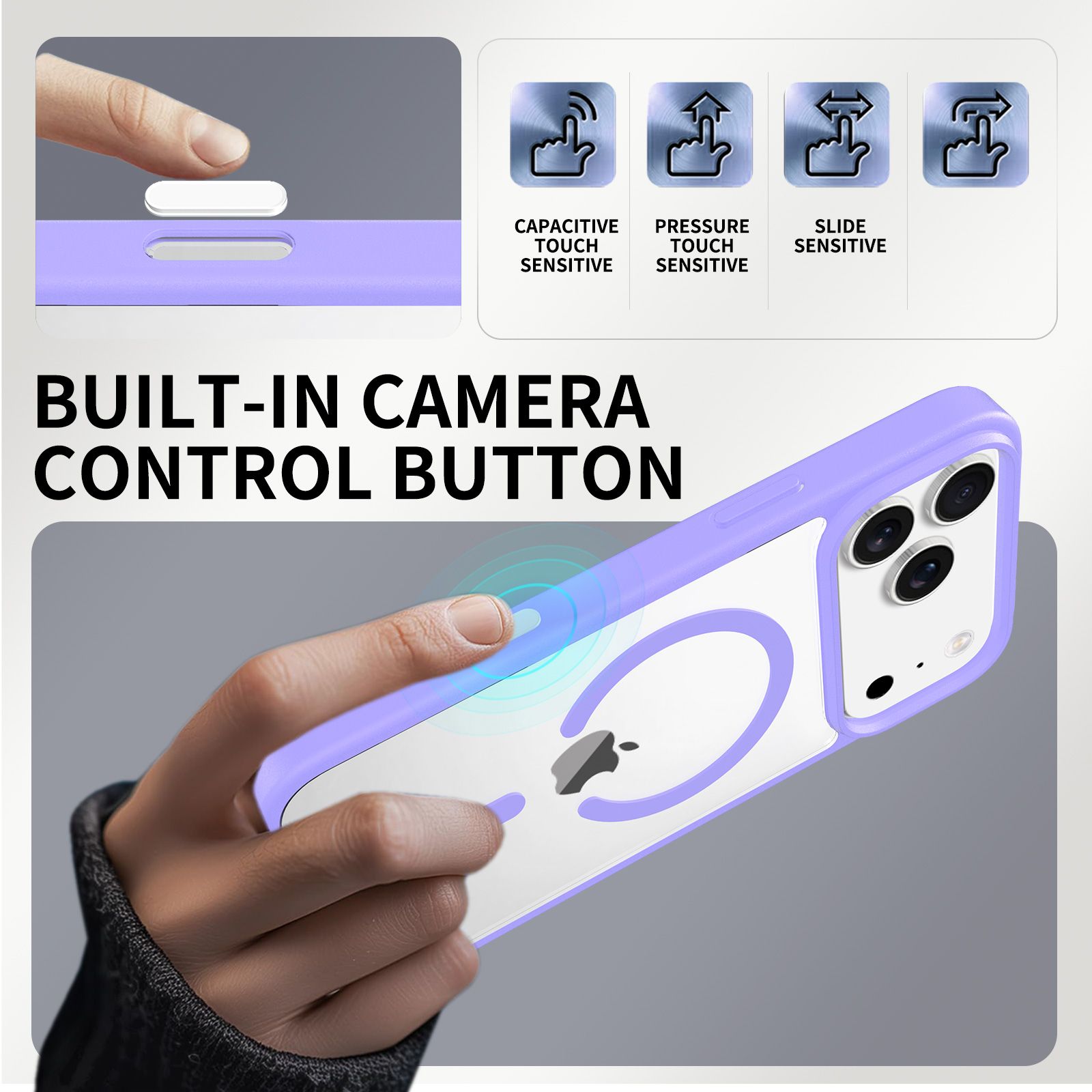Pulse Prism Magsafe Clear Case with Camera Action Button — 48
