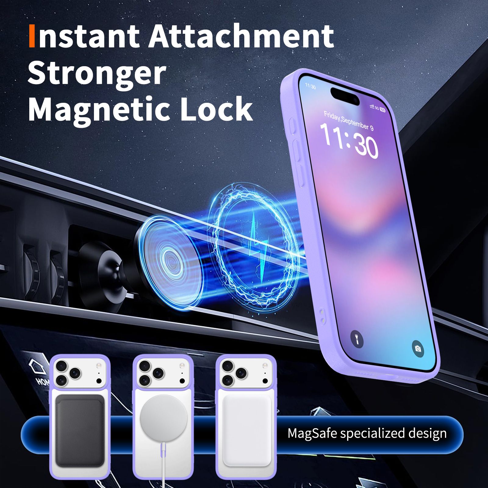 Pulse Prism Magsafe Clear Case with Camera Action Button — 51