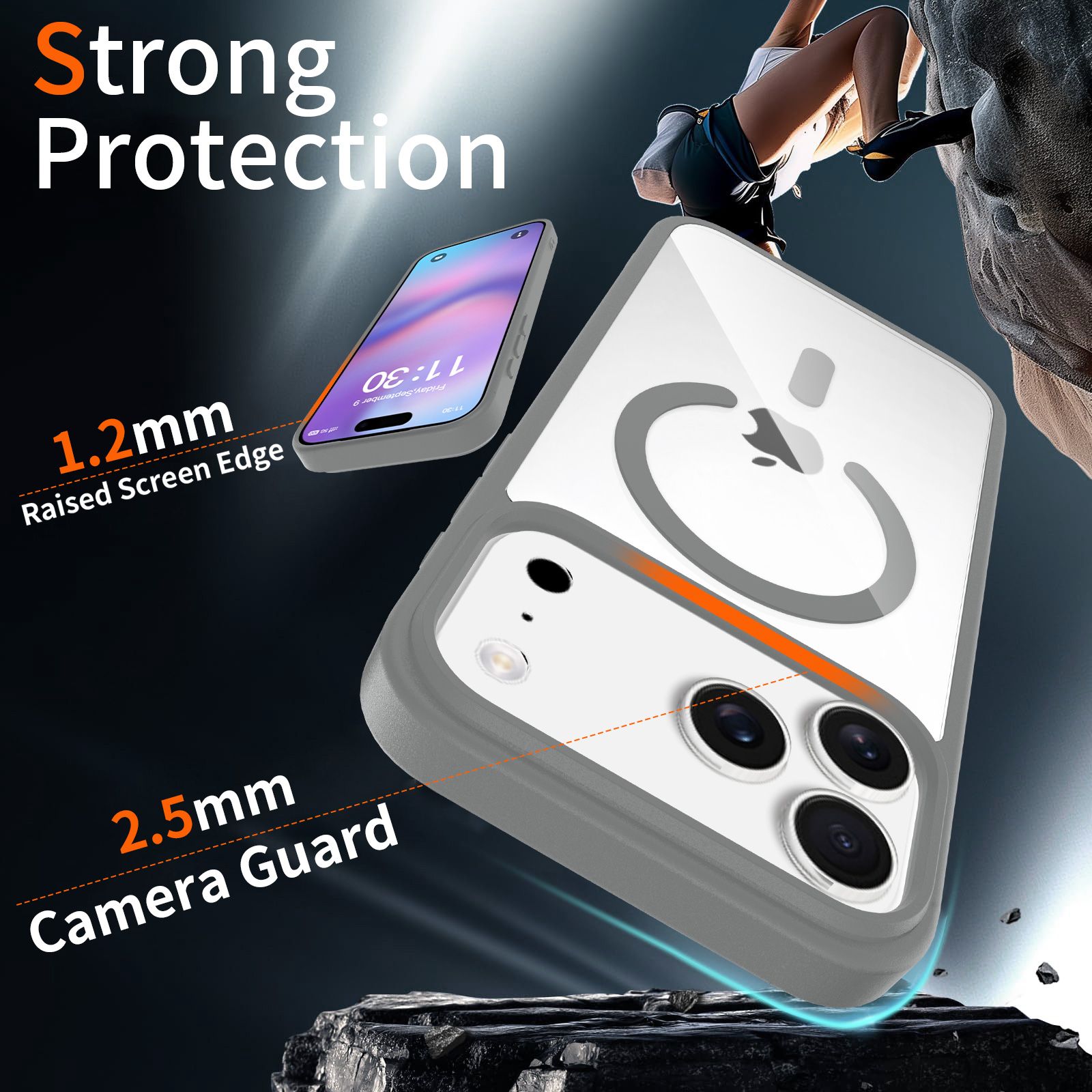 Pulse Prism Magsafe Clear Case with Camera Action Button — 78