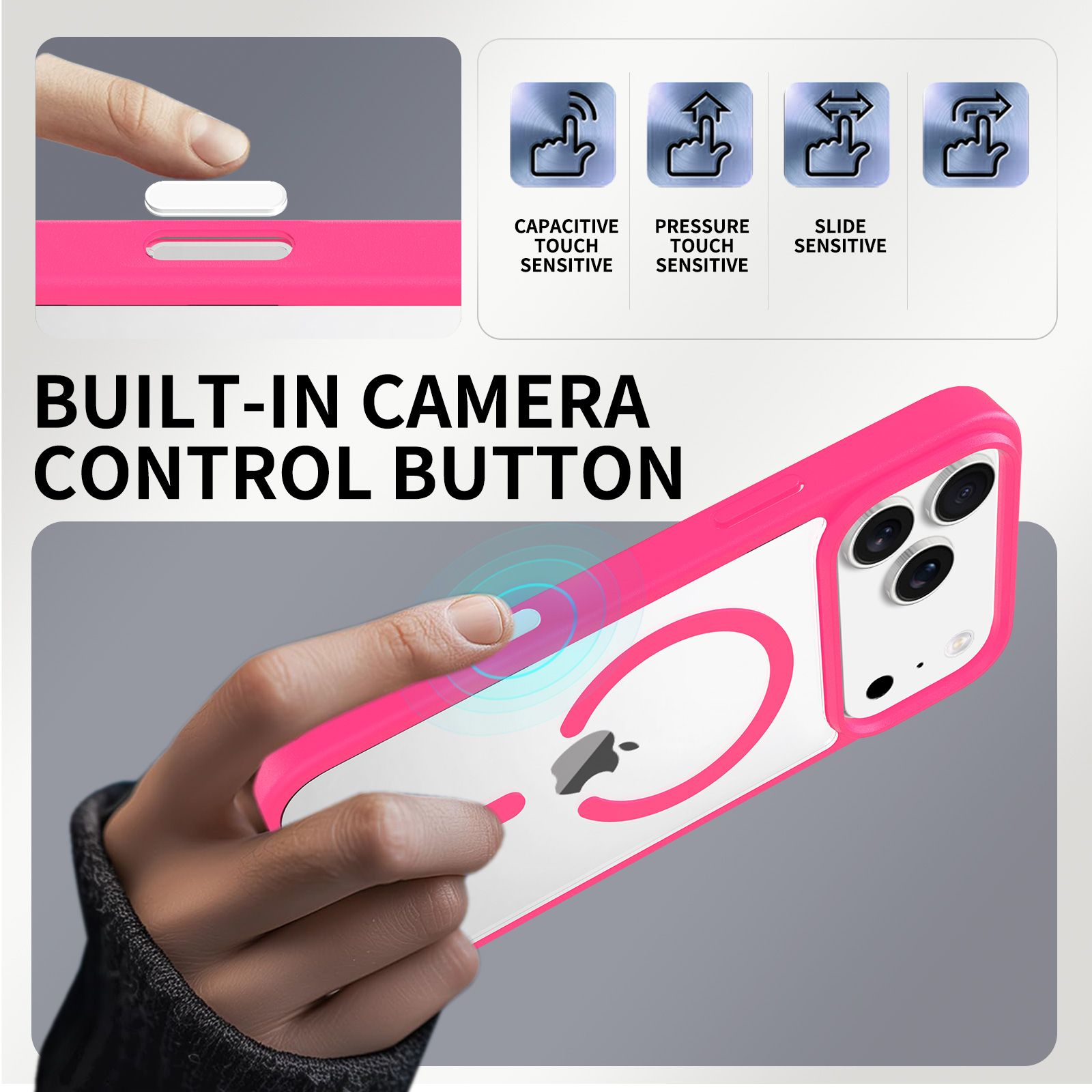 Pulse Prism Magsafe Clear Case with Camera Action Button — 121