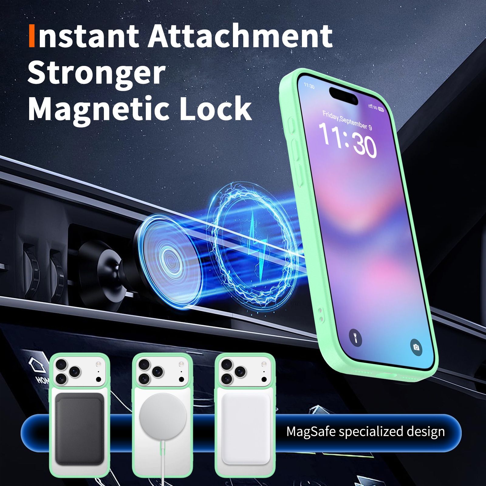 Pulse Prism Magsafe Clear Case with Camera Action Button — 99