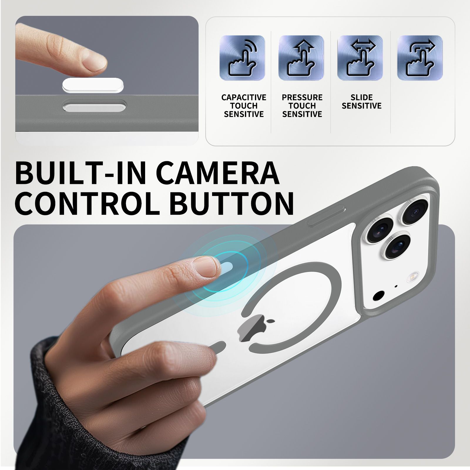 Pulse Prism Magsafe Clear Case with Camera Action Button — 129