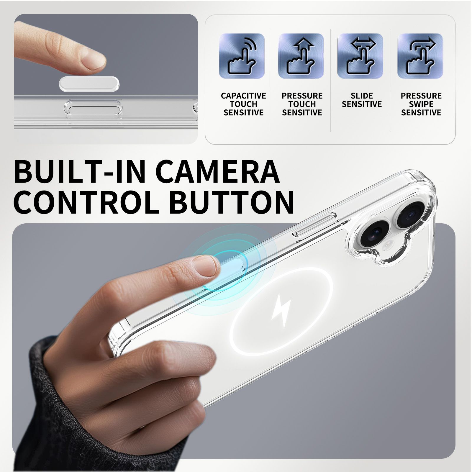 Pulse Aero Magsafe Clear Case with Camera Action Button — 46