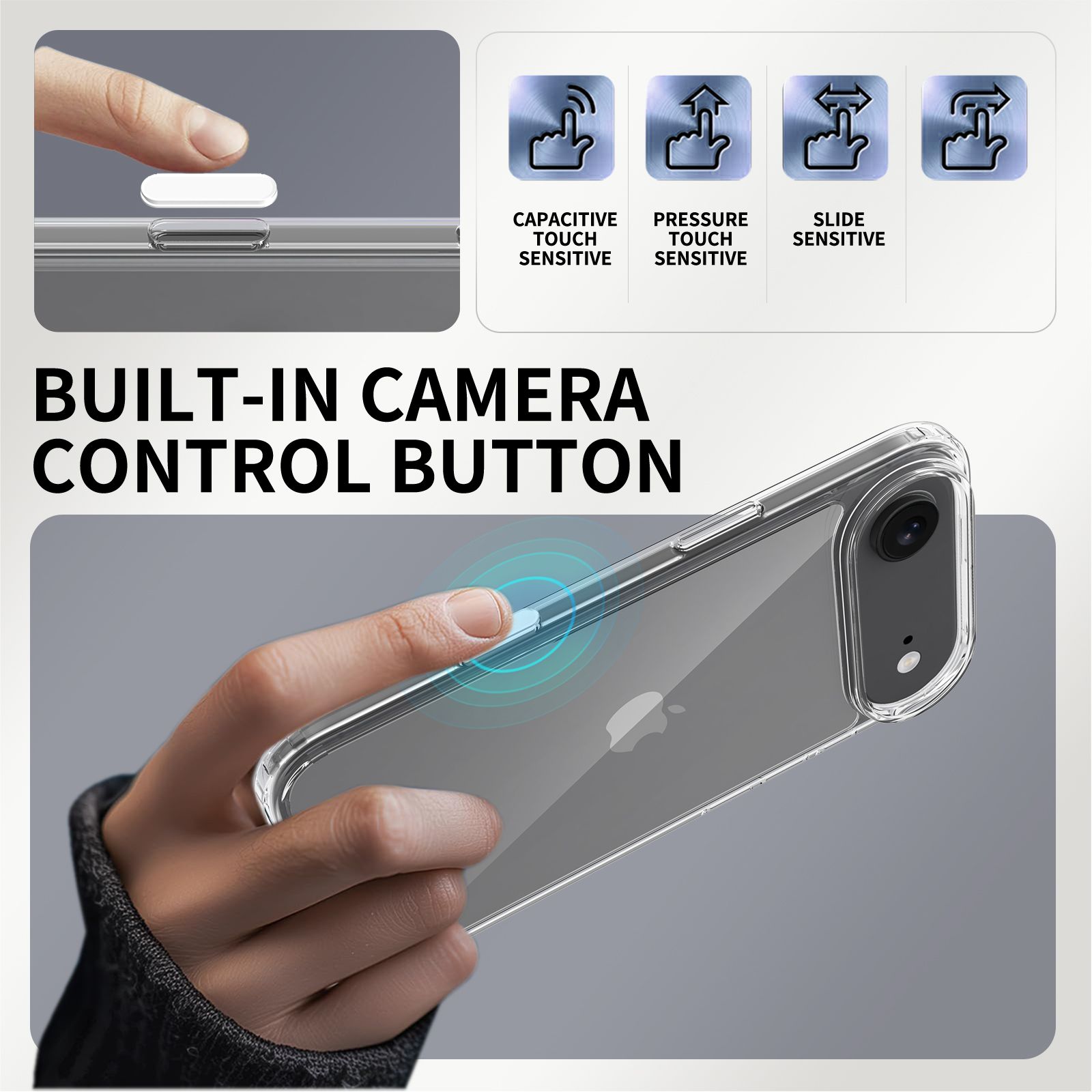 Pulse Aero 1.5MM Anti-Scratch Clear Case with Camera Action Button — 28
