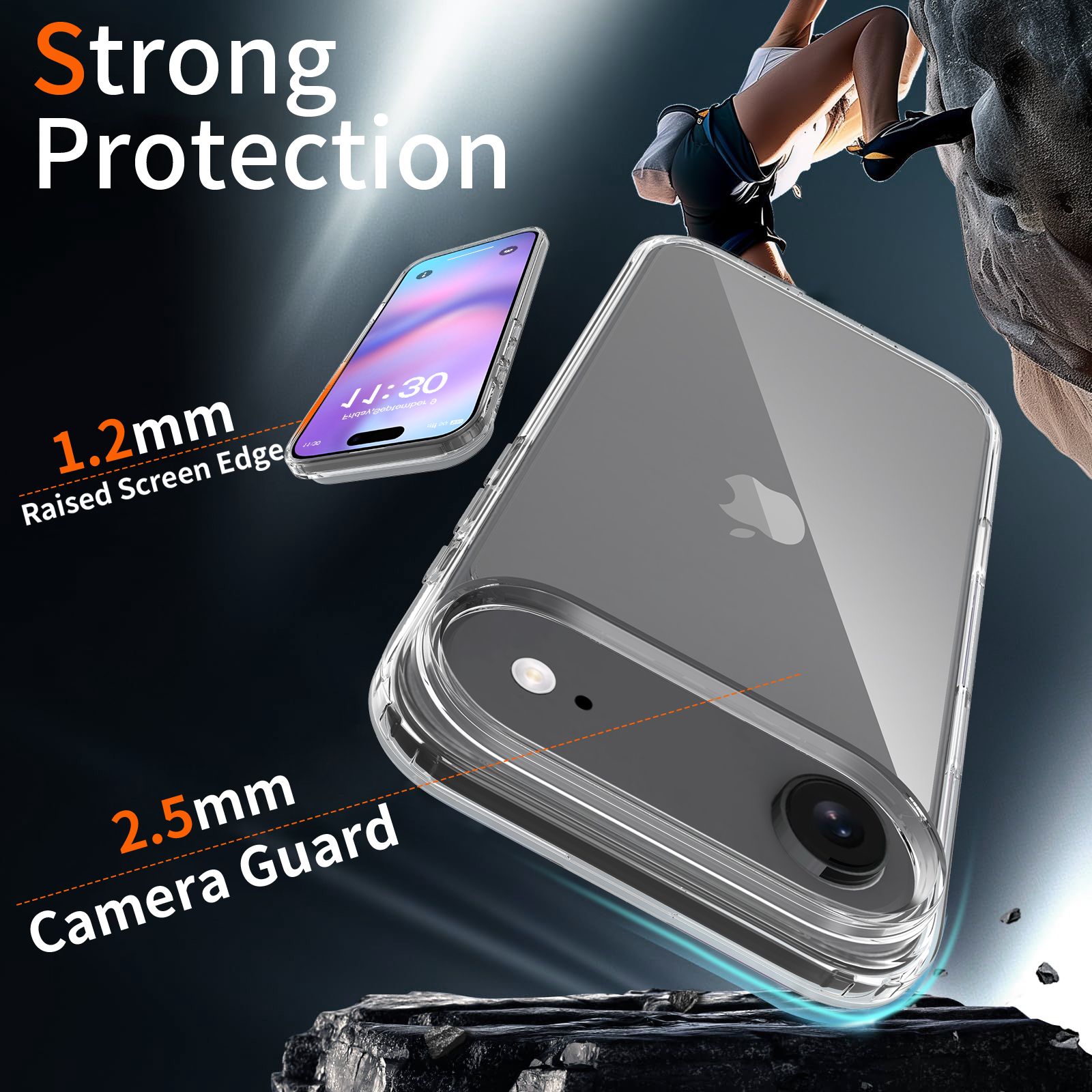 Pulse Aero 1.5MM Anti-Scratch Clear Case with Camera Action Button — 33