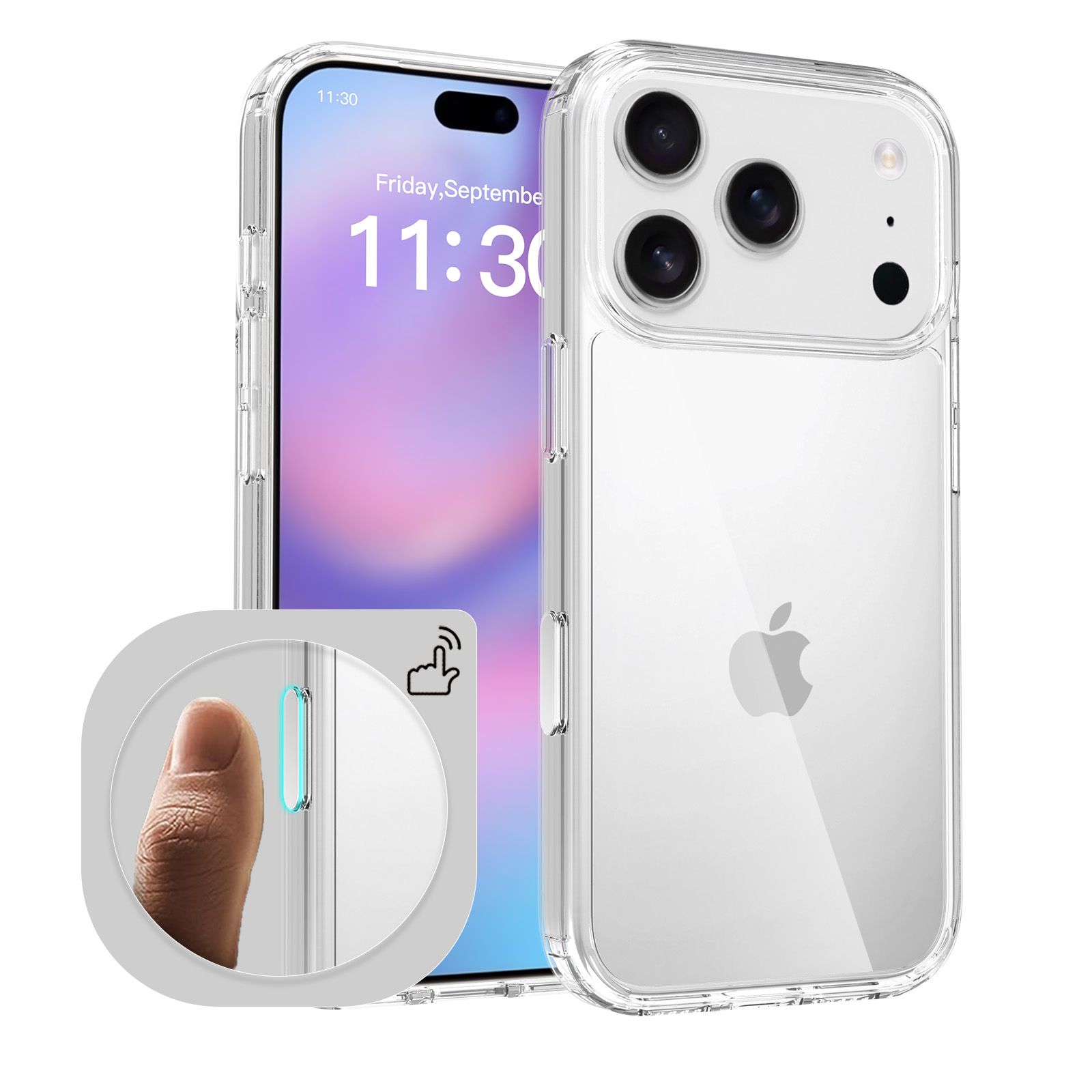 Pulse Aero 1.5MM Anti-Scratch Clear Case with Camera Action Button — 61