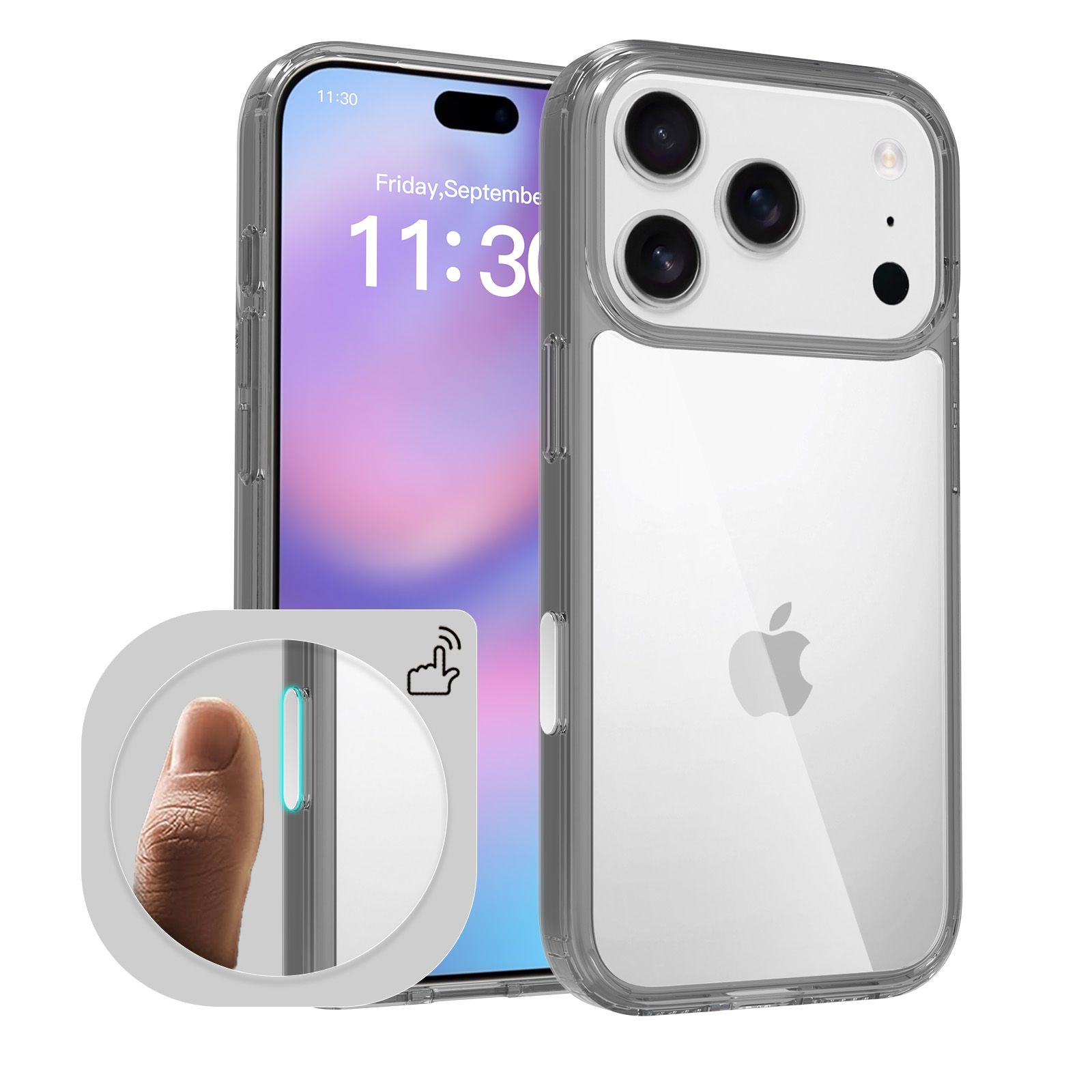 Pulse Aero 1.5MM Anti-Scratch Clear Case with Camera Action Button — 63