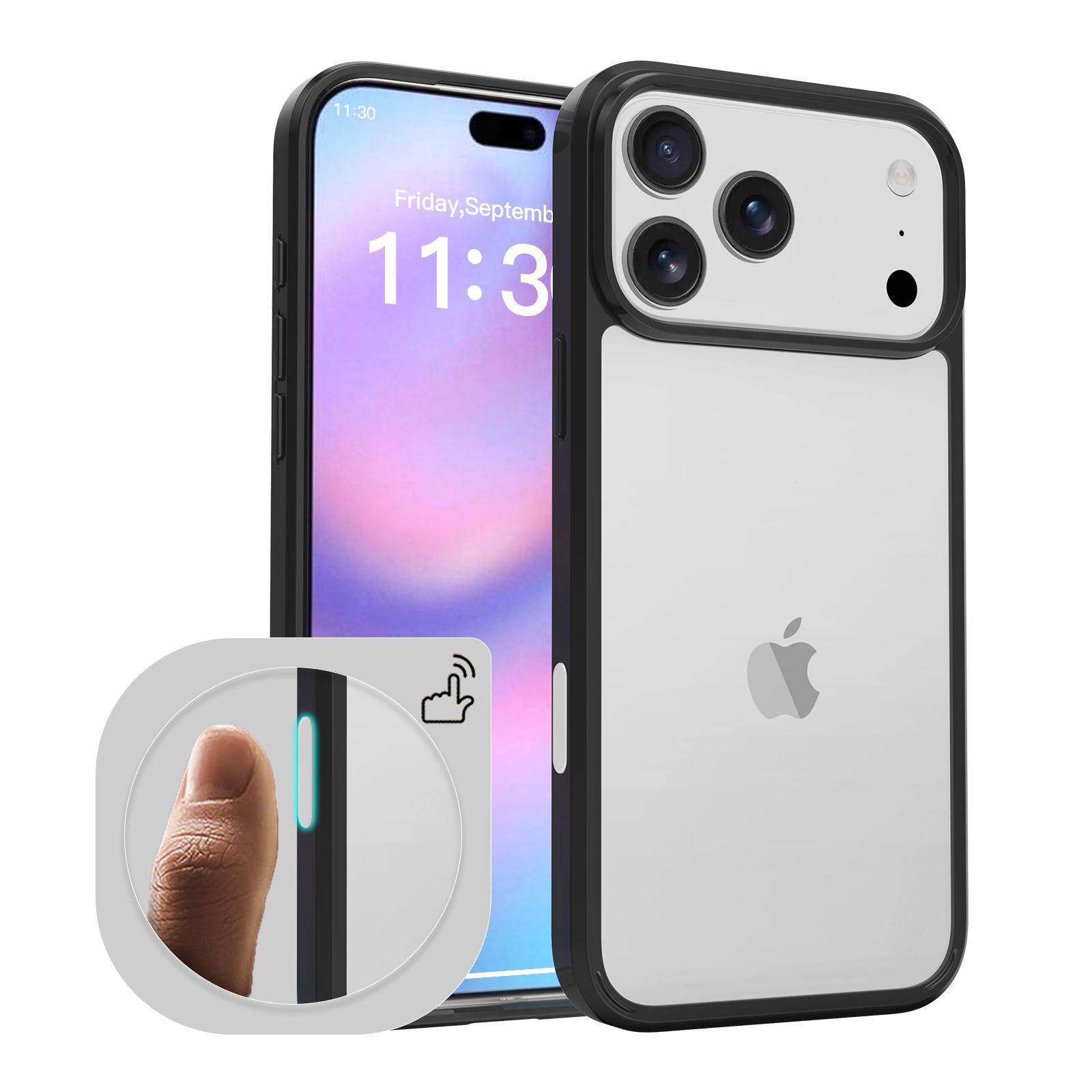 Pulse Aero 1,5MM Kratzfeste Transparente Case mit Kamera-Aktionstaste