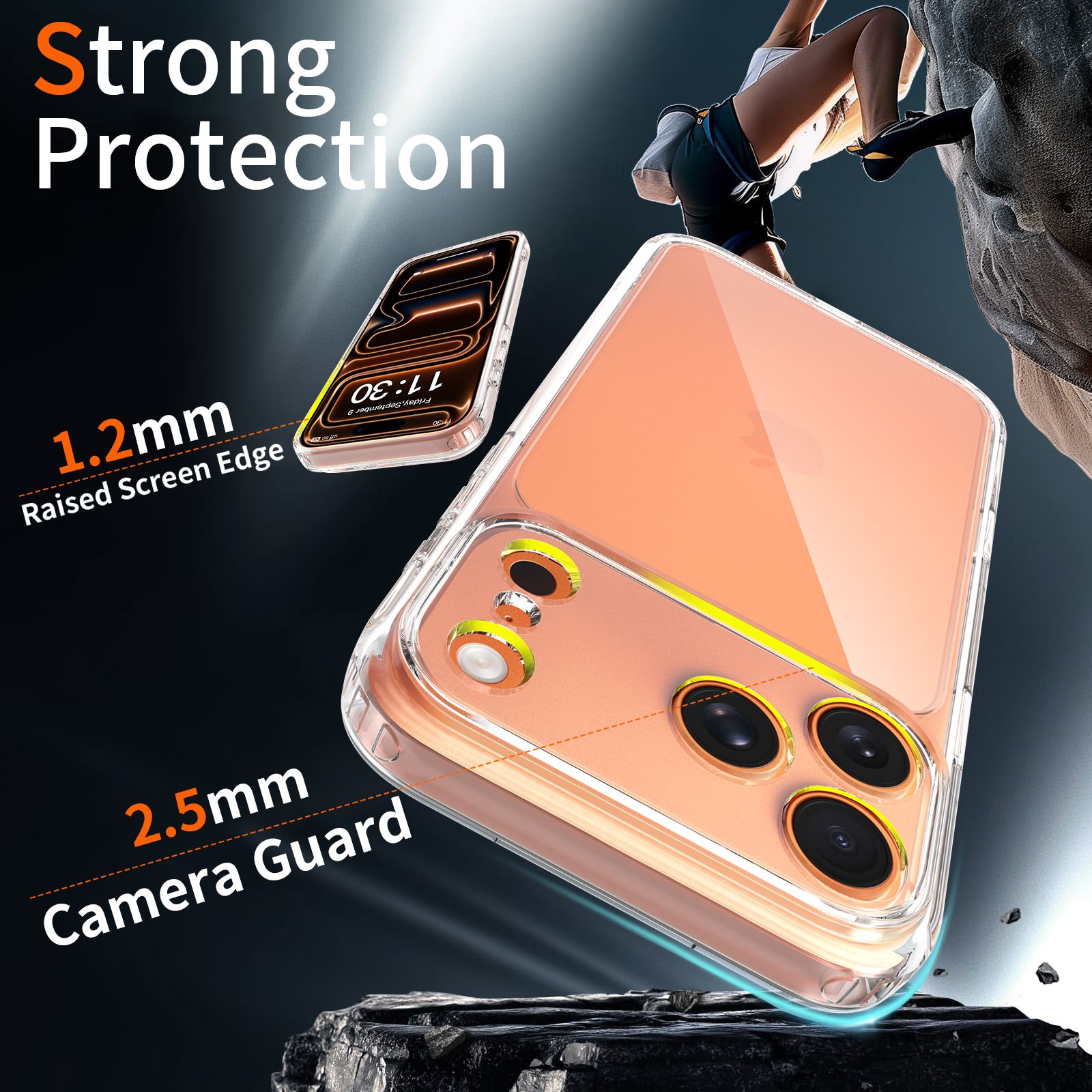 Pulse Aero 1.5MM Anti-Scratch Clear Case with Camera Action Button — 72
