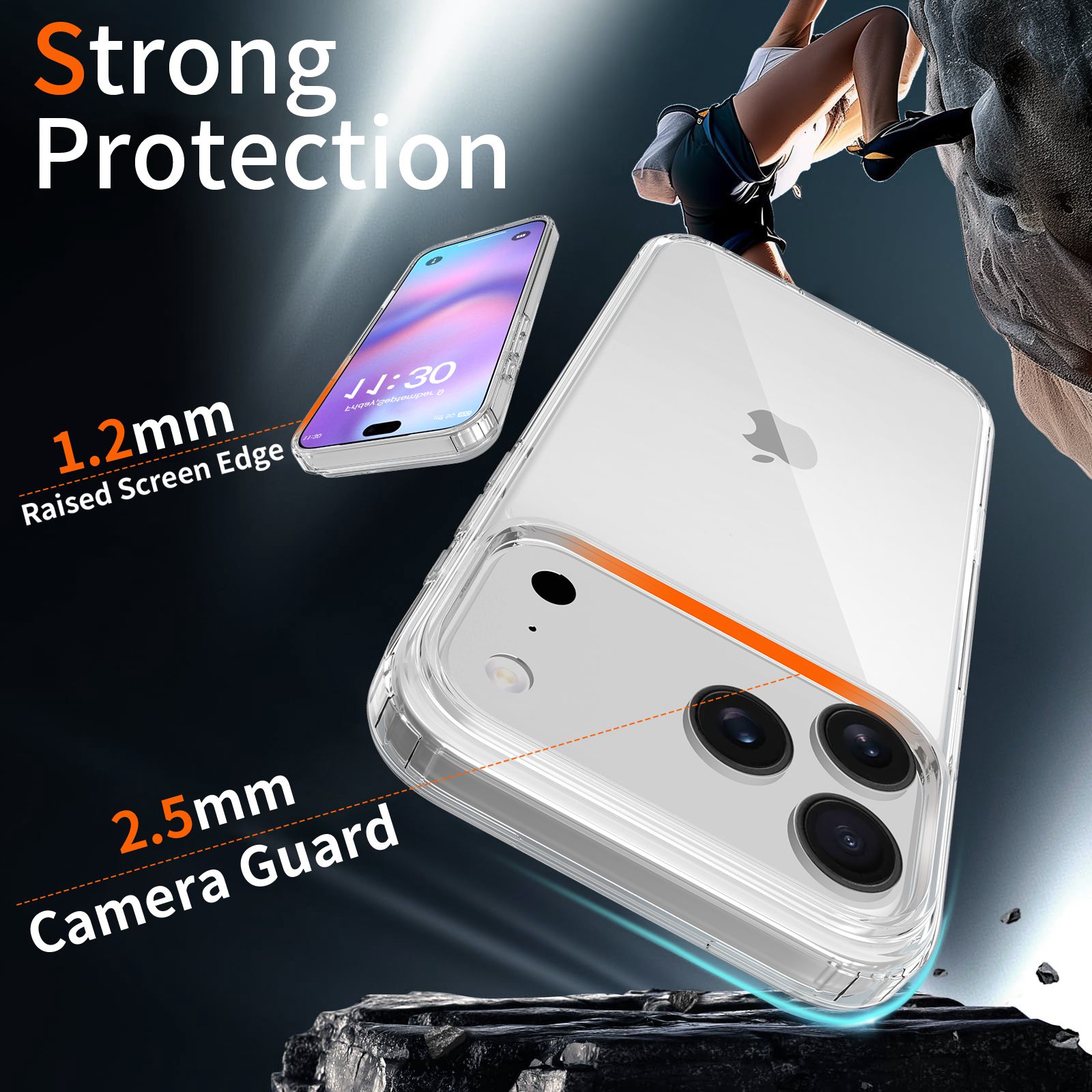 Pulse Aero 1.5MM Anti-Scratch Clear Case with Camera Action Button — 8