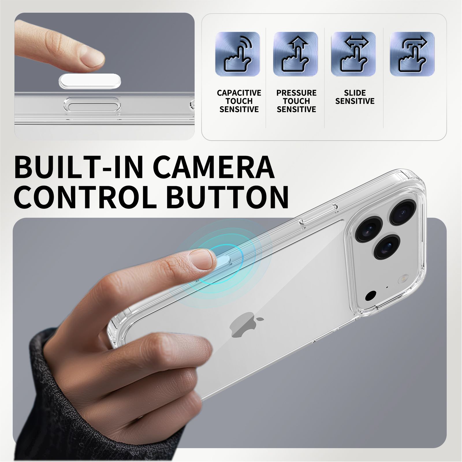 Pulse Aero 1.5MM Anti-Scratch Clear Case with Camera Action Button — 15