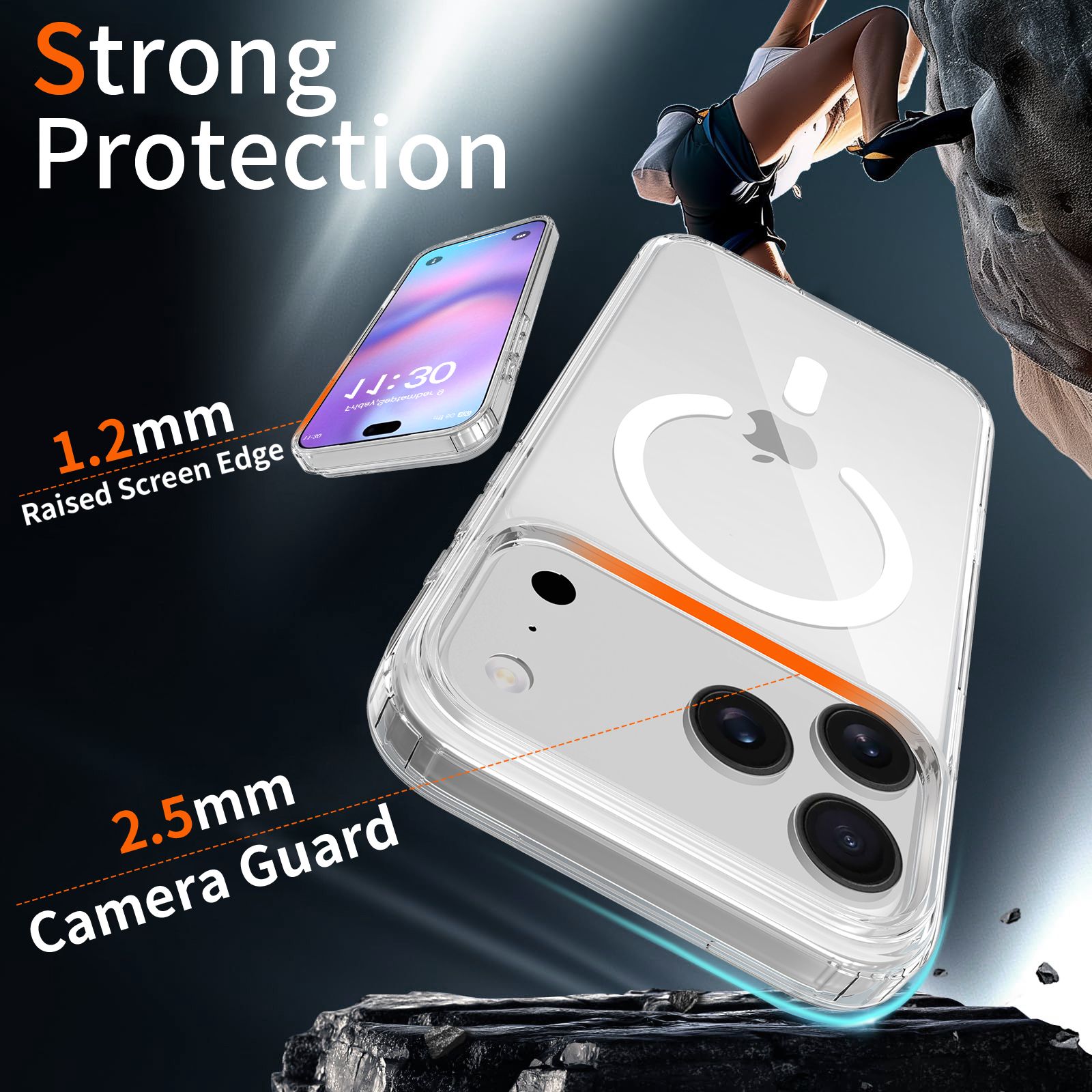 Pulse Aero Magsafe Clear Case with Camera Action Button — 36
