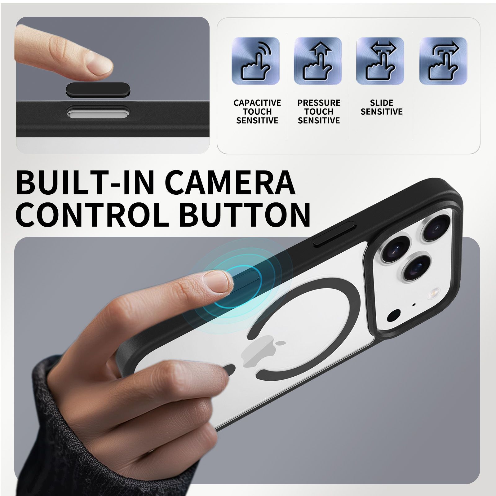 Pulse Prism Magsafe Clear Case with Camera Action Button — 261