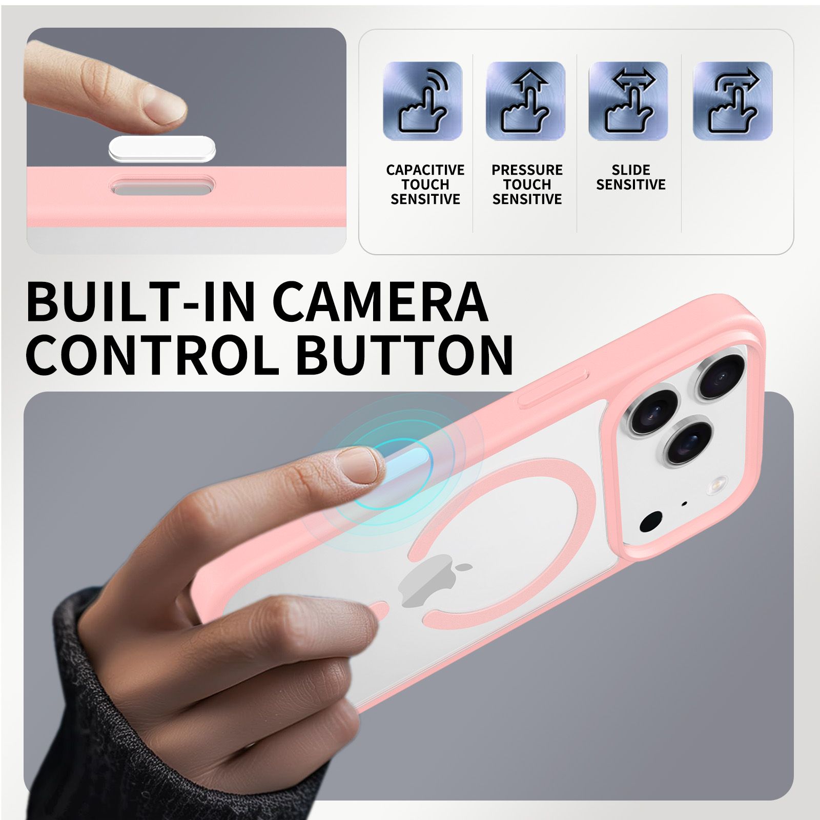 Pulse Prism Magsafe Clear Case with Camera Action Button — 229