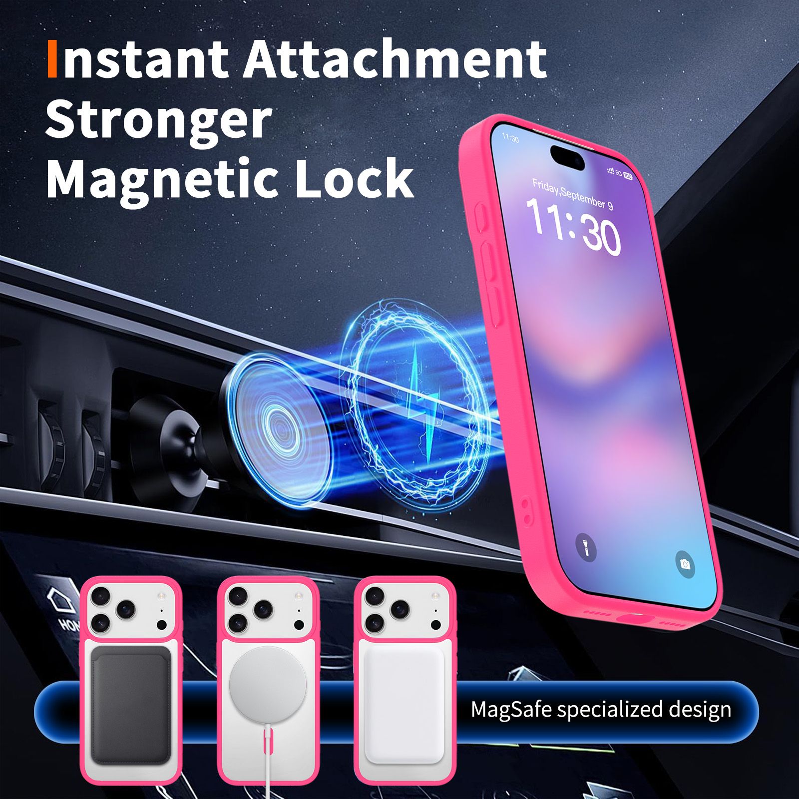 Pulse Prism Magsafe Clear Case with Camera Action Button — 240