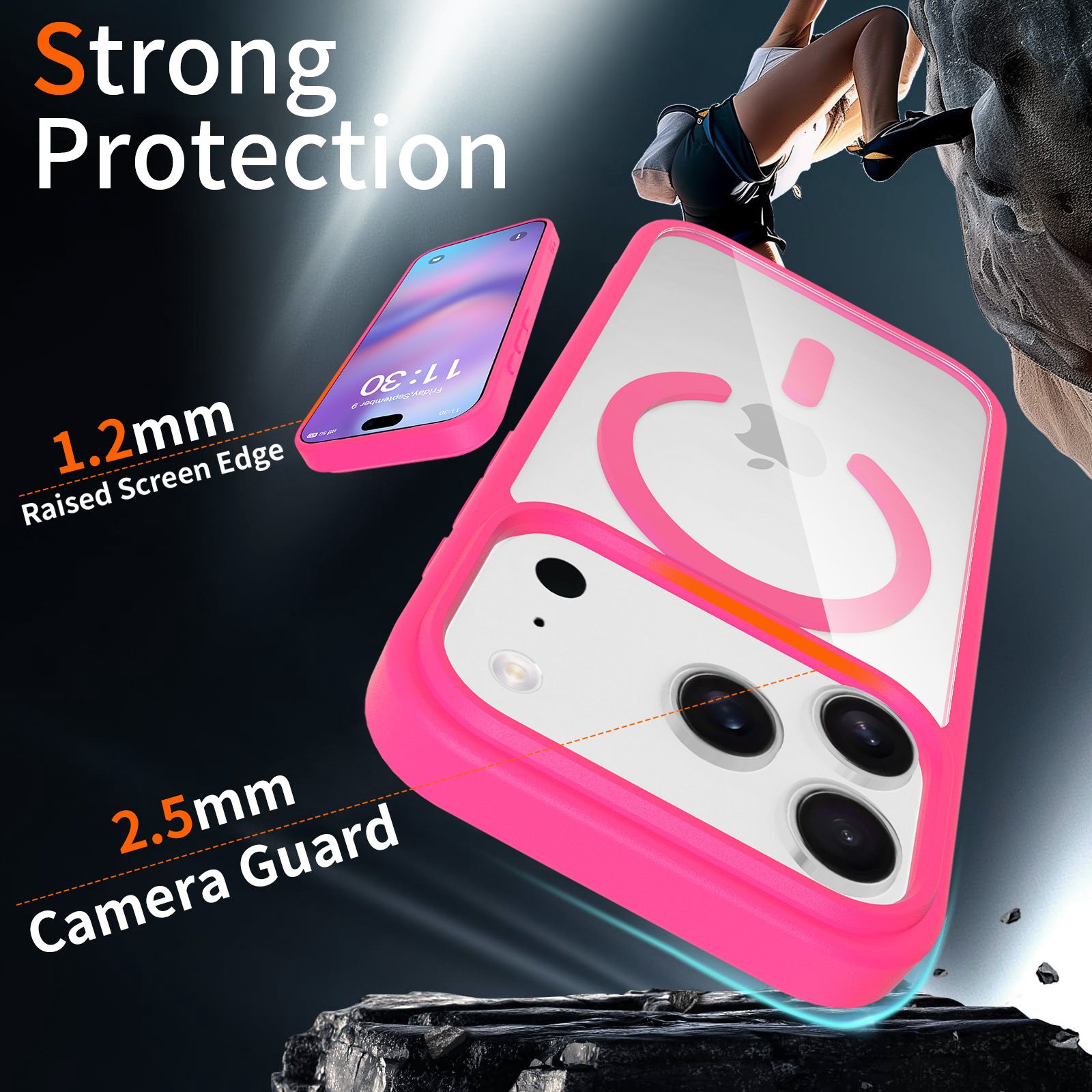 Pulse Prism Magsafe Clear Case with Camera Action Button — 243