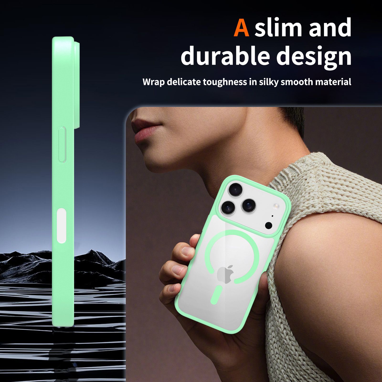 Pulse Prism Magsafe Clear Case with Camera Action Button — 216