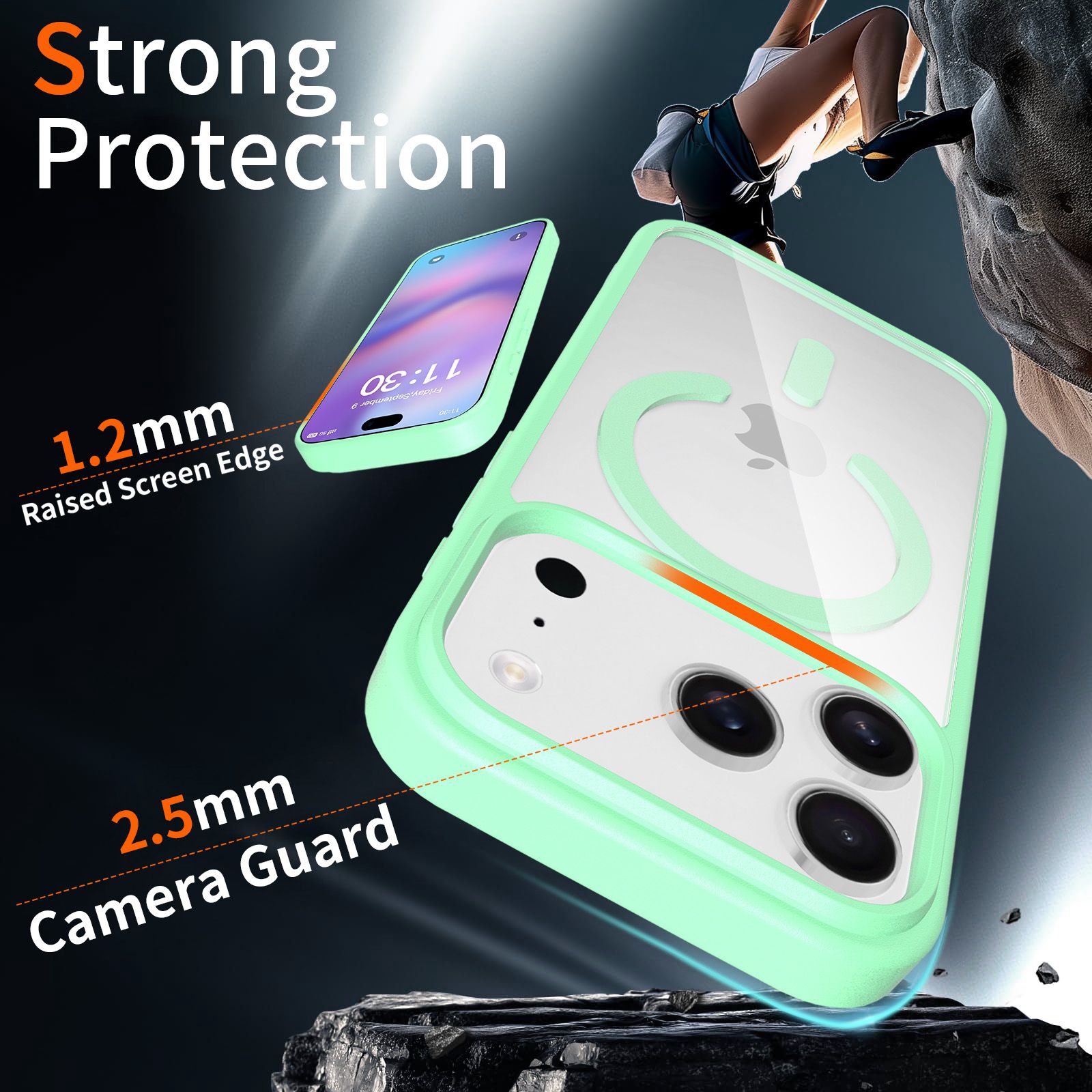 Pulse Prism Magsafe Clear Case with Camera Action Button — 217