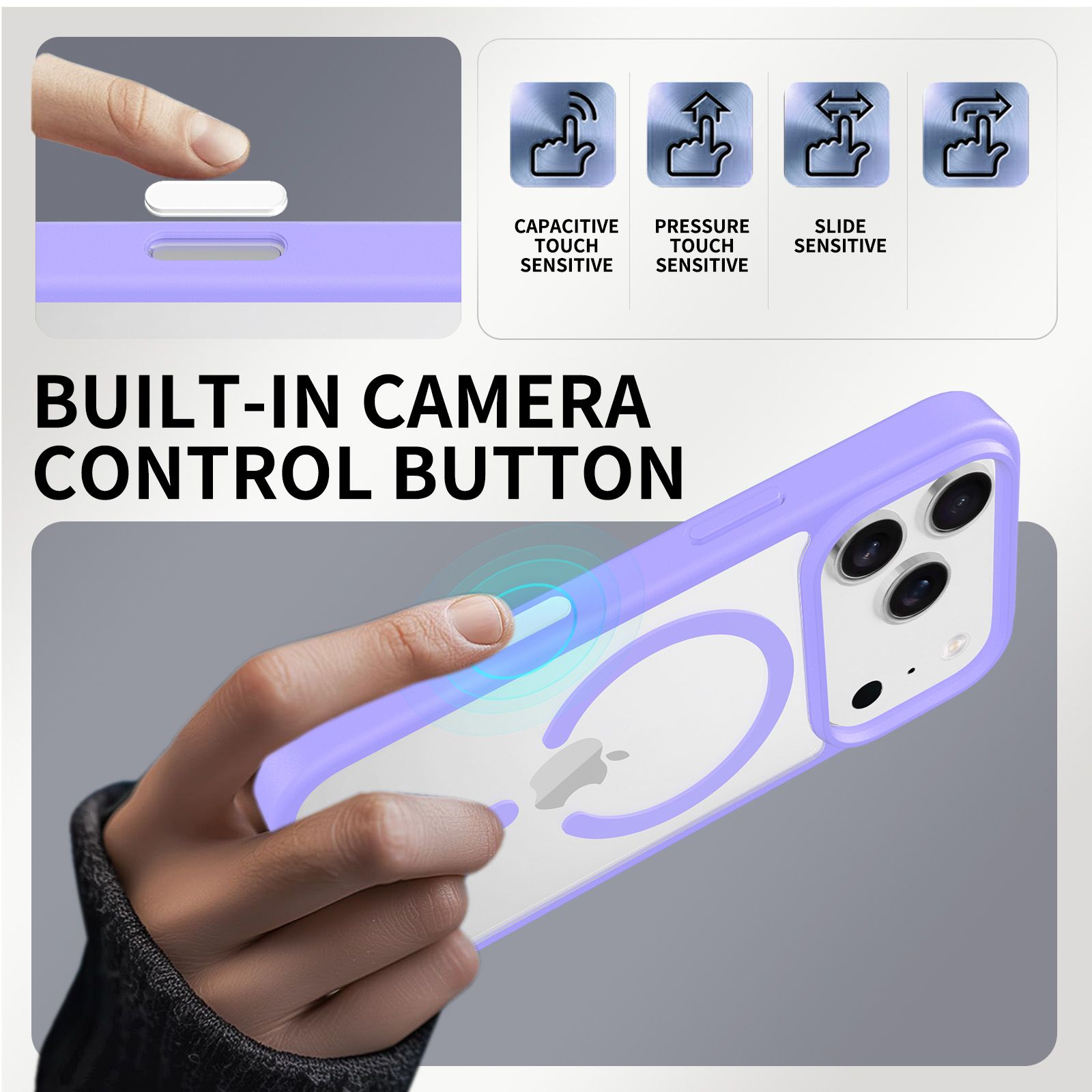 Pulse Prism Magsafe Clear Case with Camera Action Button — 221