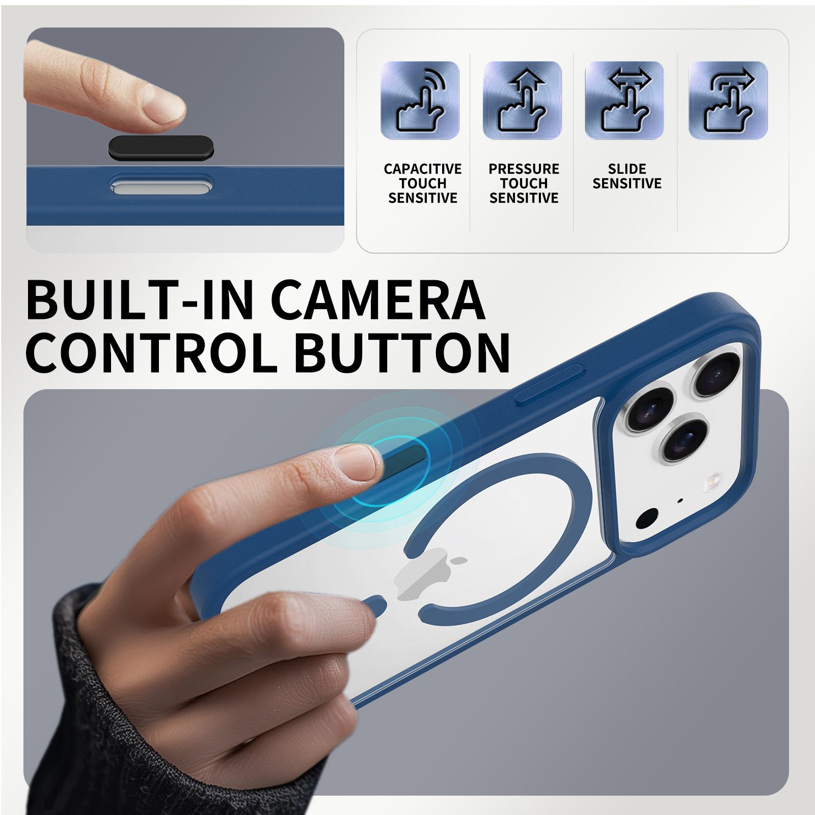 Pulse Prism Magsafe Clear Case with Camera Action Button — 253