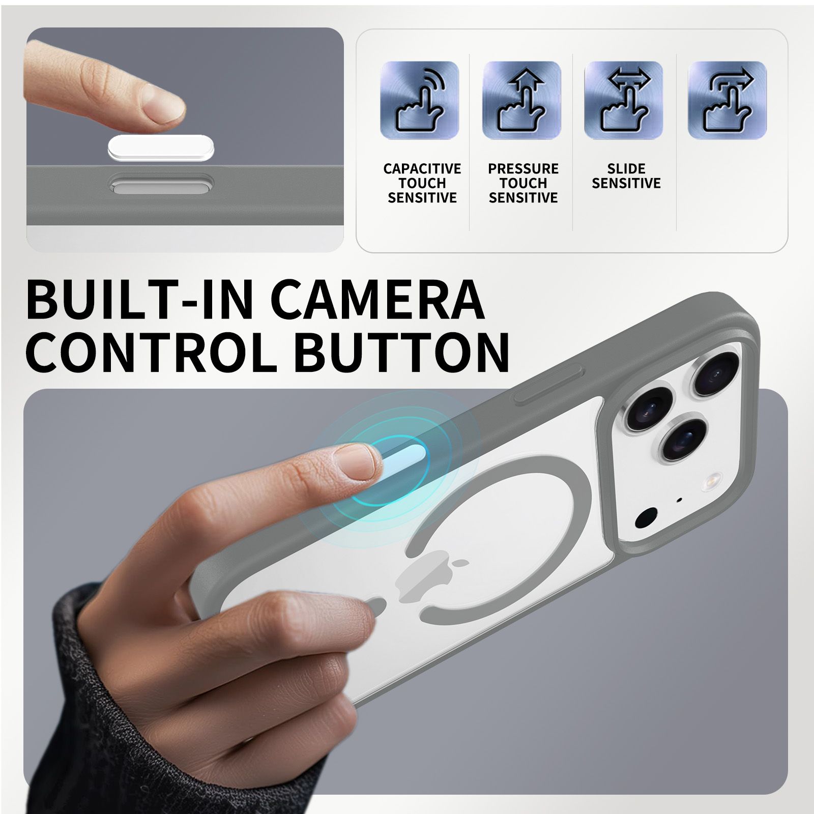 Pulse Prism Magsafe Clear Case with Camera Action Button — 245