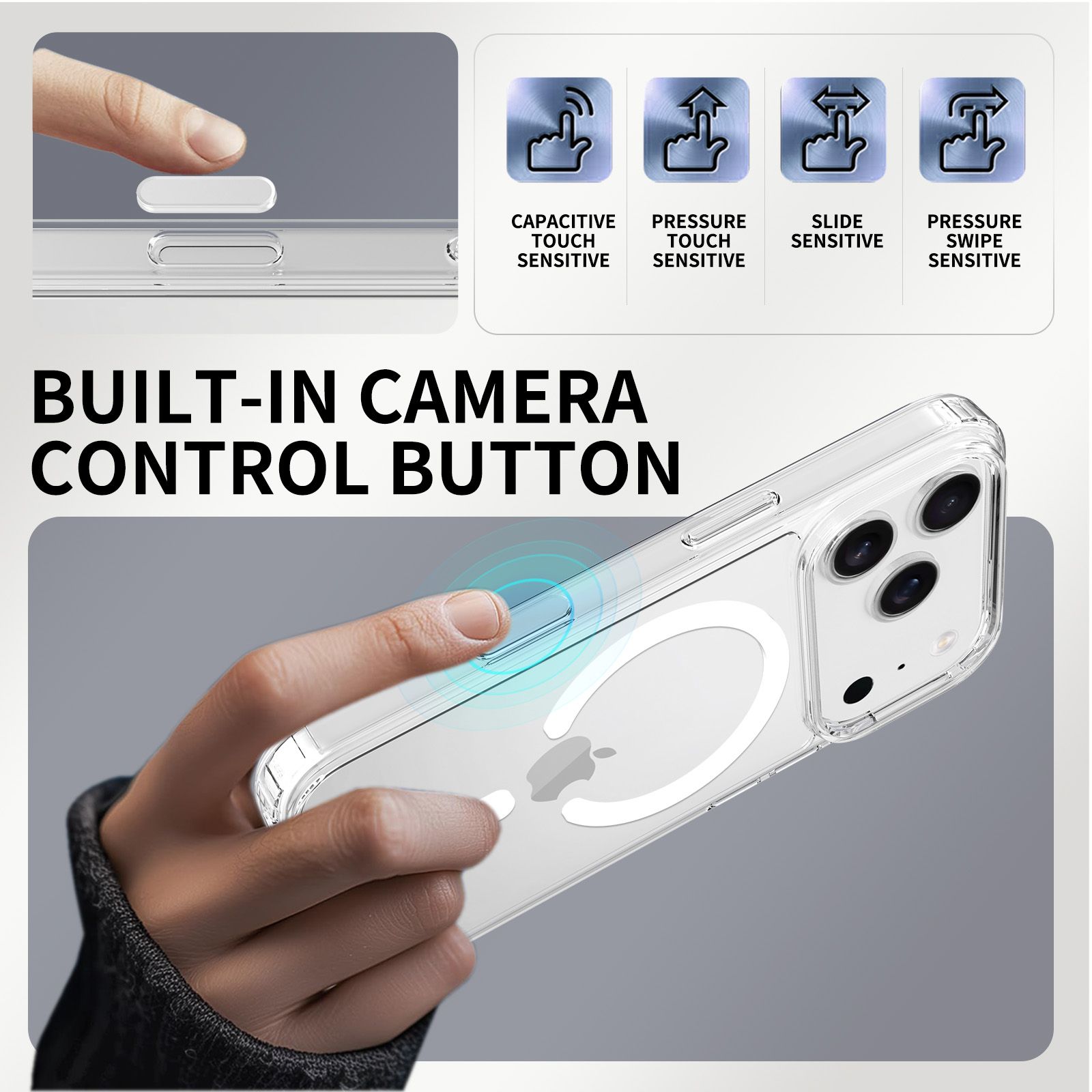 Pulse Aero Magsafe Clear Case with Camera Action Button — 67