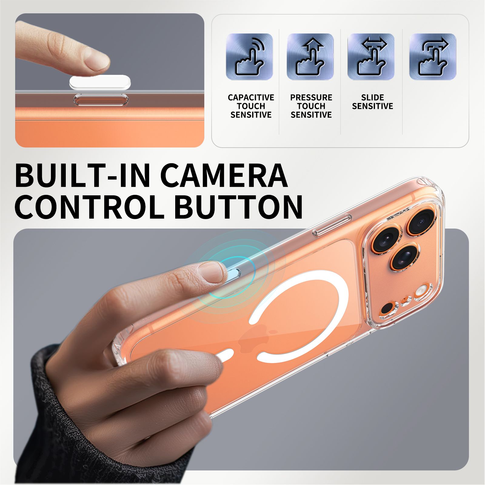 Pulse Aero Magsafe Clear Case with Camera Action Button — 79