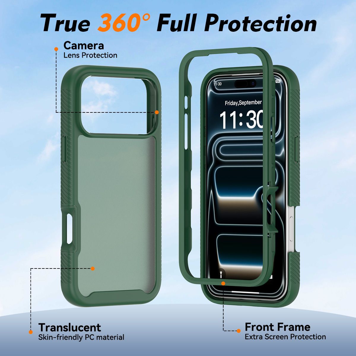 Vault Frost Rugged Full-Body Case with Front Cover — 15